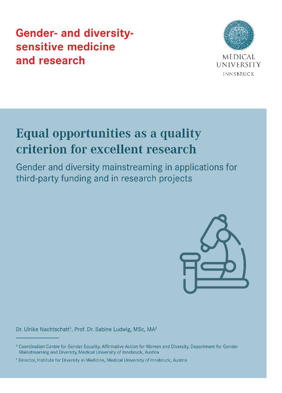 Cover Equal opportunities as a quality criterion for excellent research