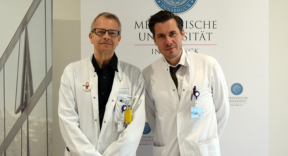 Guy Friedrich, Oberarzt sowie Axel Bauer, Direktor der Univ.-Klinik für Innere Medizin III