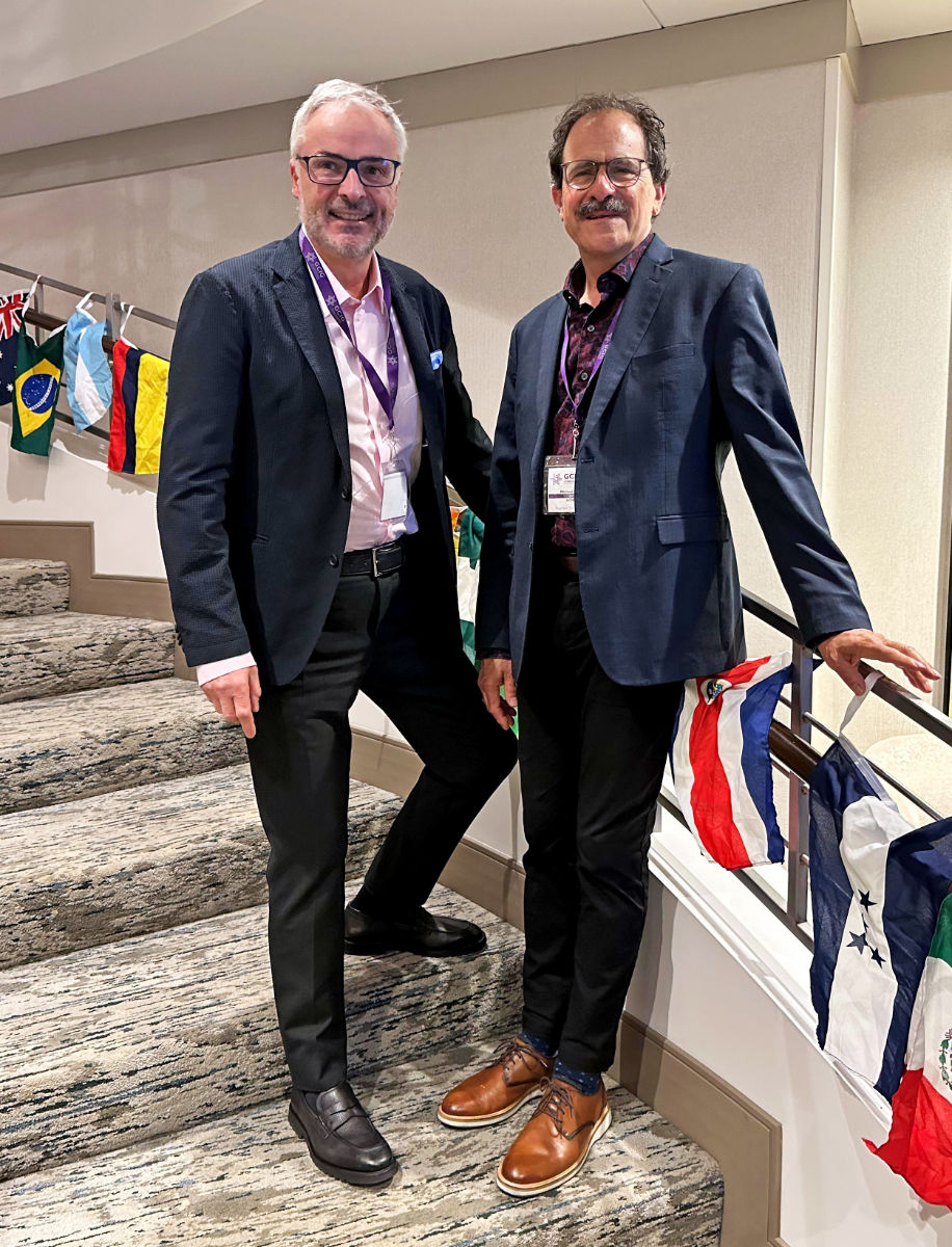 Der neue GCIG-Vorsitzende Christian Marth (li.) mit seinem Vorgänger Michael Bookman. Fotocredit: GCIG/Marth